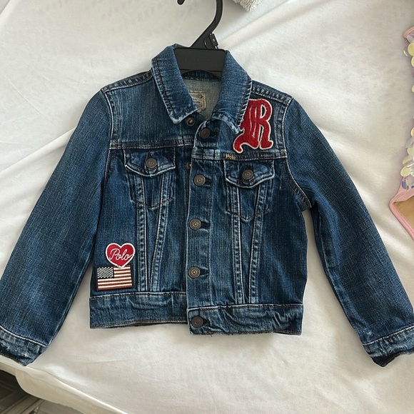 POLO by Ralph Lauren patchwork Jean Jacket SZ 3 - Picture 2 of 8